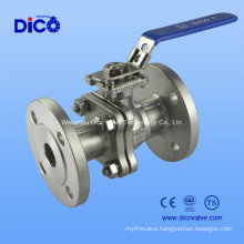 2PC Flange Stainless Steel Floating Ball Valve